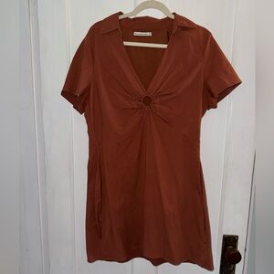 Abercrombie & Fitch Rust Short Sleeve Dress XL